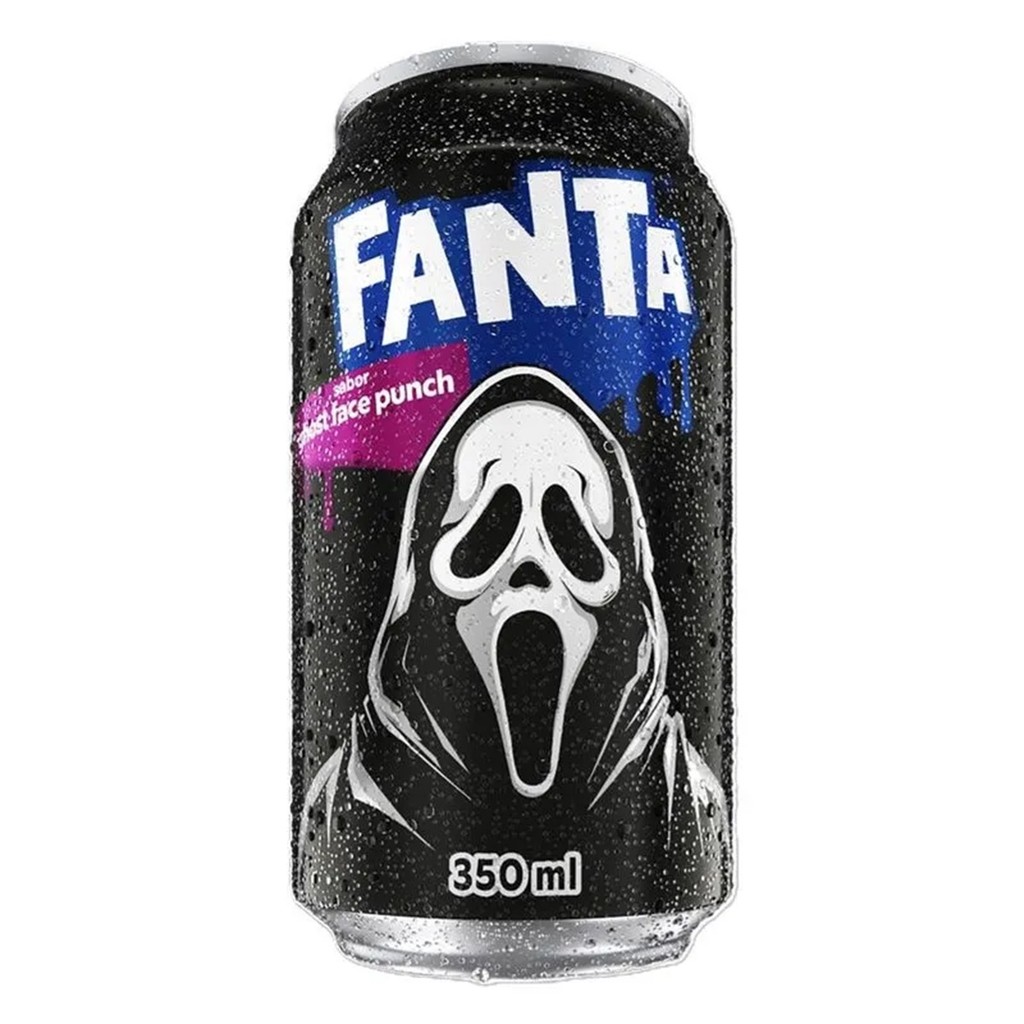 Pack com 6 latas de Fanta sabor Ghost Face Punch 350 ml