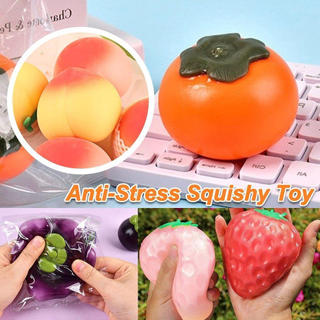 Brinquedo antiestresse com formato divertido de fruta, que pode ser espremido e esticado, macio e resistente. Modelo: UE