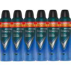 Kit Desodorante Antitranspirante Aerosol Rexona Active Dry 72 horas 250ml - 6 Unidades