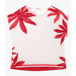 Blusa Manga Curta Feminina Plus Size Secret Glam Vermelho