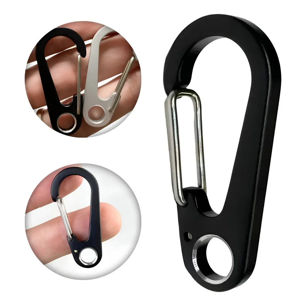 2x Mosquetão Chaveiro Tático EDC 45mm