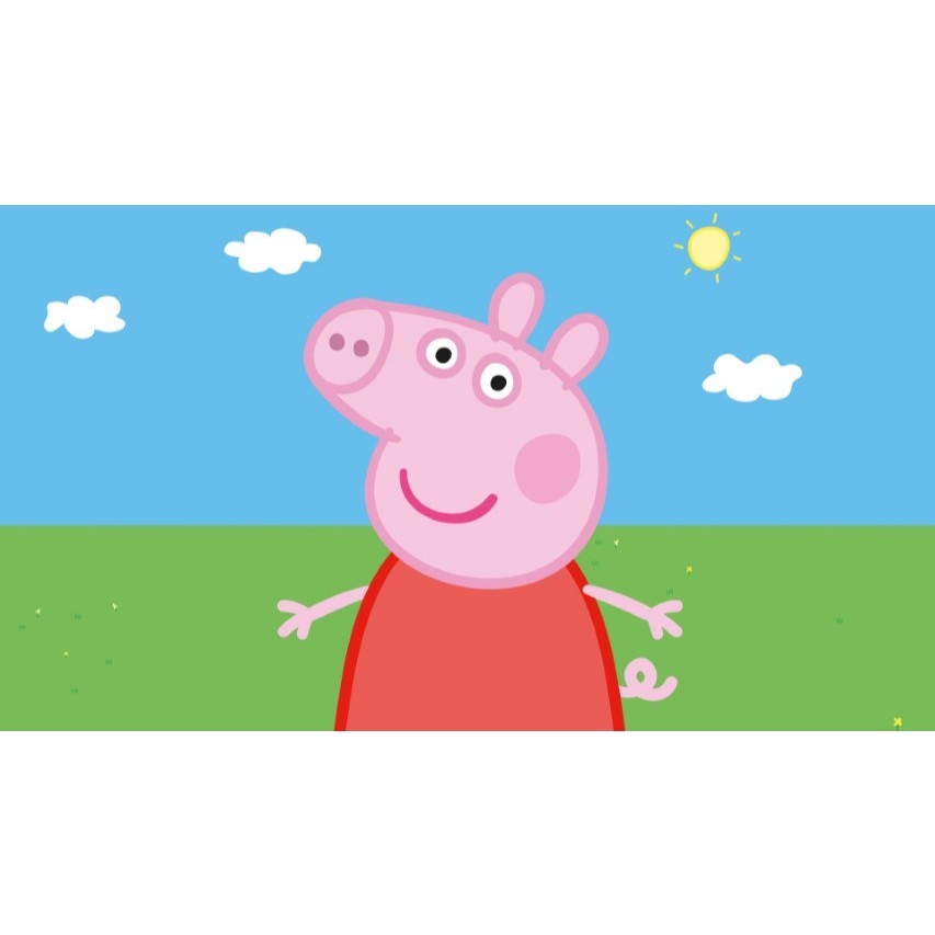 Top Painel peppa pig cartoon retangular de lona para decoração de festa de aniversário infantil. Várias medidas.