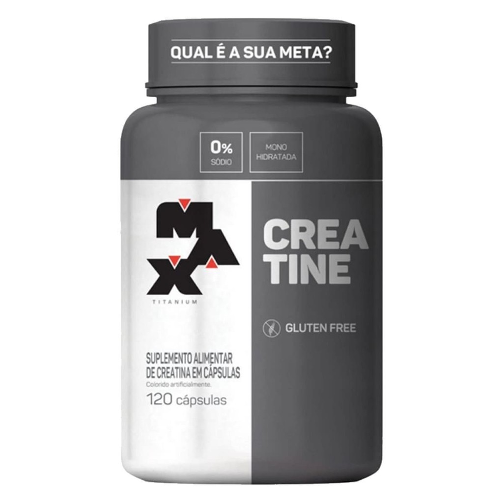 Creatine - 120 Cápsulas - Max Titanium em Oferta na Shopee