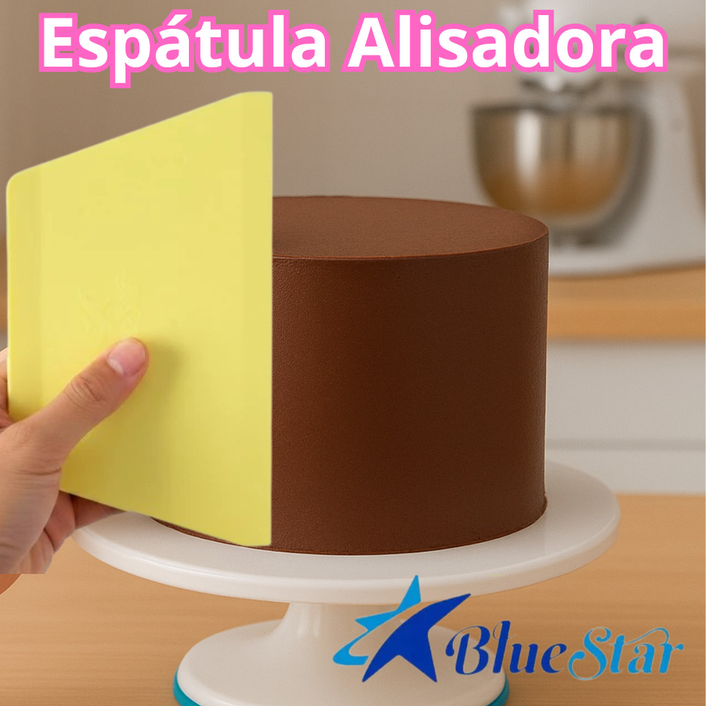 Espatula Allisadora de Bolo Raspadora para Bolos Blue Star Linha Confeitaria N 1 em Oferta na Shopee