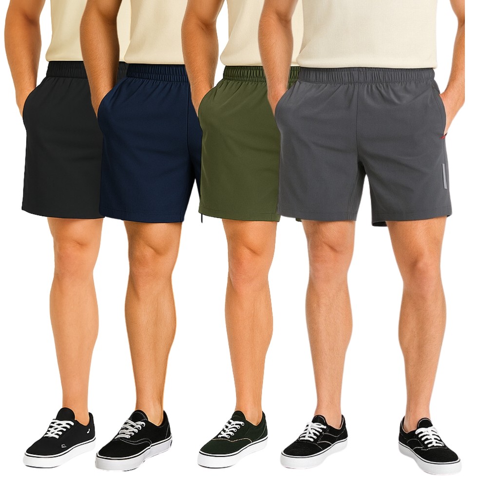 Kit com 4 Bermudas Sport Masculinas – Conforto e Versatilidade
