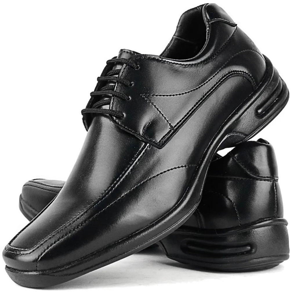 Sapato Social Masculino Confort Couro Premium Palmilha Gel Promoção de Lançamento