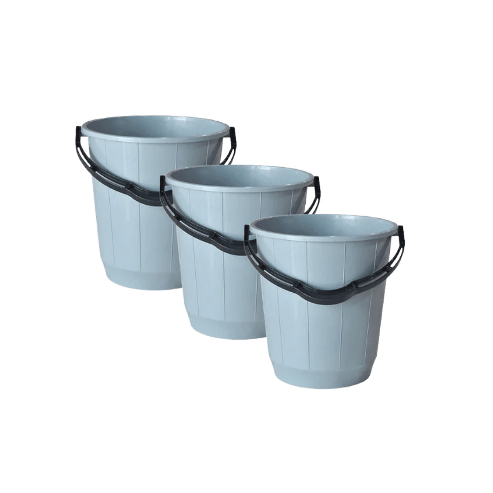 Kit com 3 Baldes 10L Arqplast com Alça Plástica em Oferta na Shopee