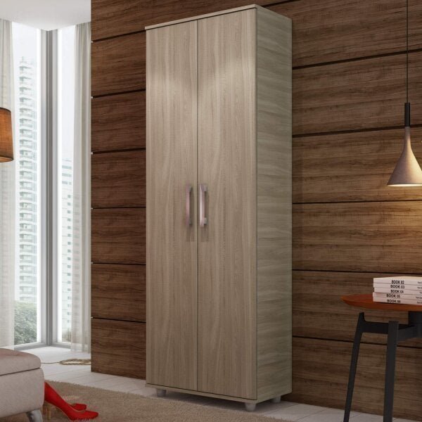 Armário Alto Multiuso 2 Portas 5 Prateleiras  Fresno em Oferta na Shopee