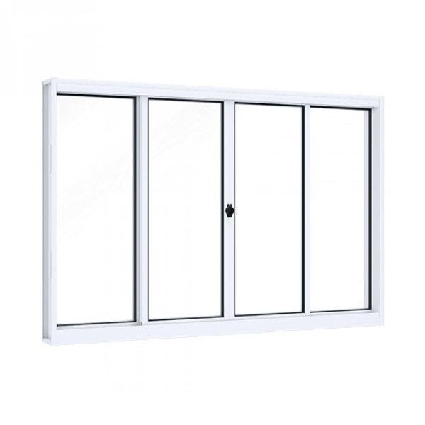 Janela de Aço de Correr 100x200cm 4 Folhas com Vidro Liso Riobras 100cm x 200cm em Oferta na Shopee
