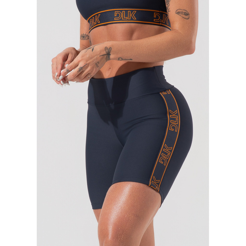 BERMUDA FITNESS FEMININA COM ELÁSTICO LARGO LATERAL ACTIVITY DLK em Oferta na Shopee