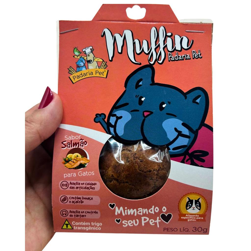 Muffin Para Gatos Sabor Salmão 30 g em Oferta na Shopee
