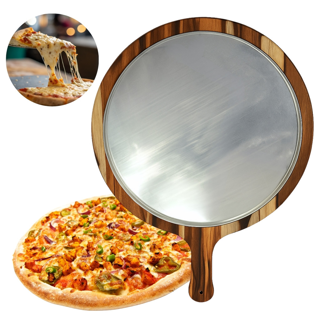 Pá Tábua Suporte Para Pizza com Forma De Alumínio 35cm