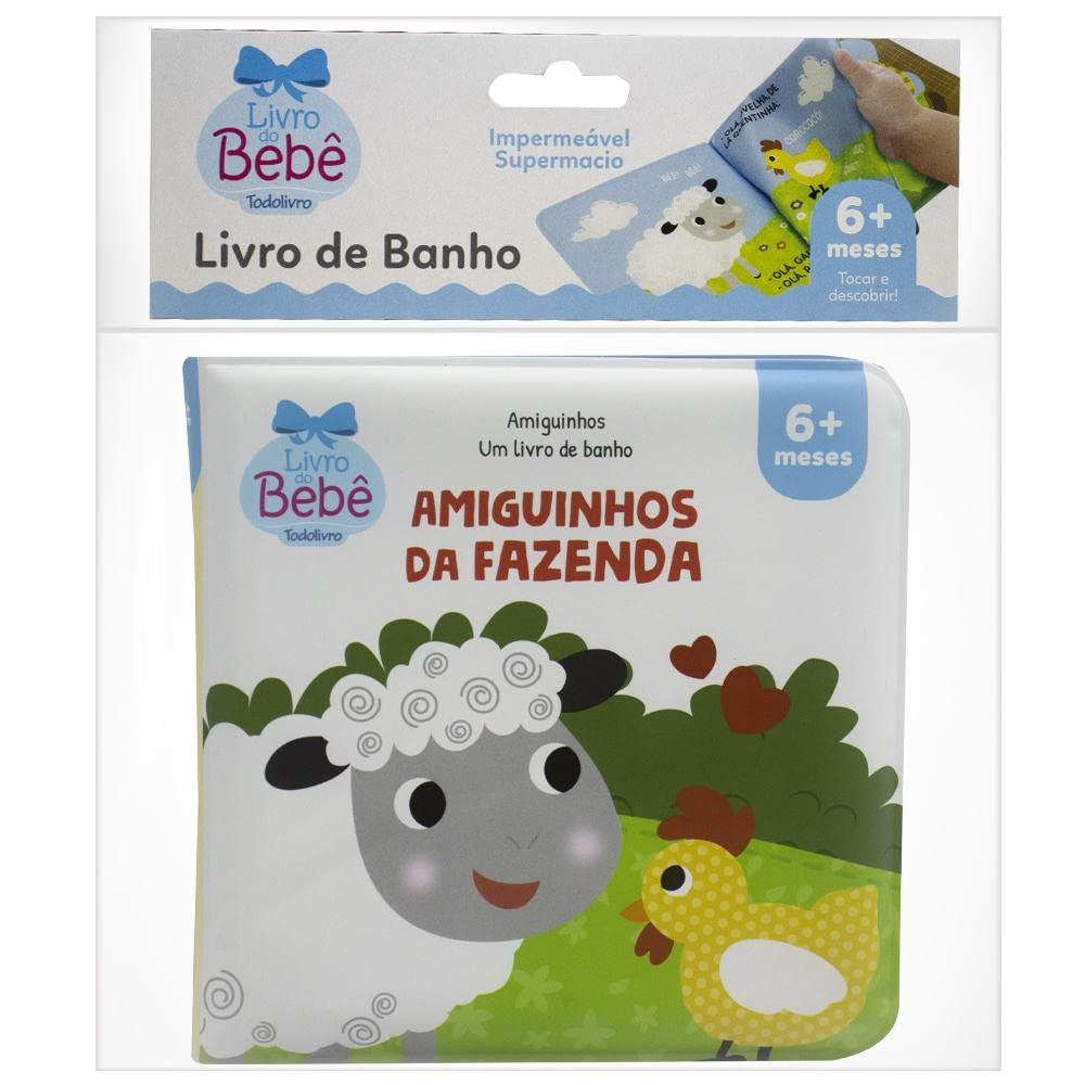 Amiguinhos Um Livro de Banho | Amiguinhos da Fazenda | Livro de Banho em Oferta na Shopee