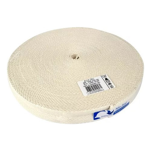 Alça De Bolsa Cru São José 25mm - 25 Metros - 100% Algodão Liso em Oferta na Shopee