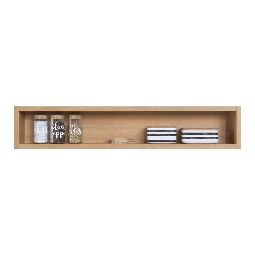 Nicho Decorativo para Cozinha 120cm Isabelle Bege/Freijó