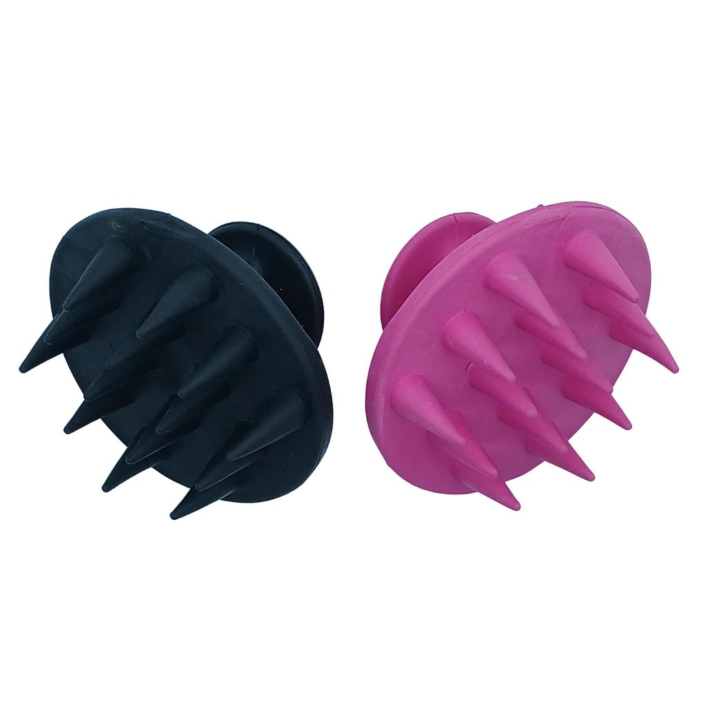 Escova de Cabelo Massageadora Capilar Silicone Antiqueda Massageador De Couro Cabeludo Para Shampoo