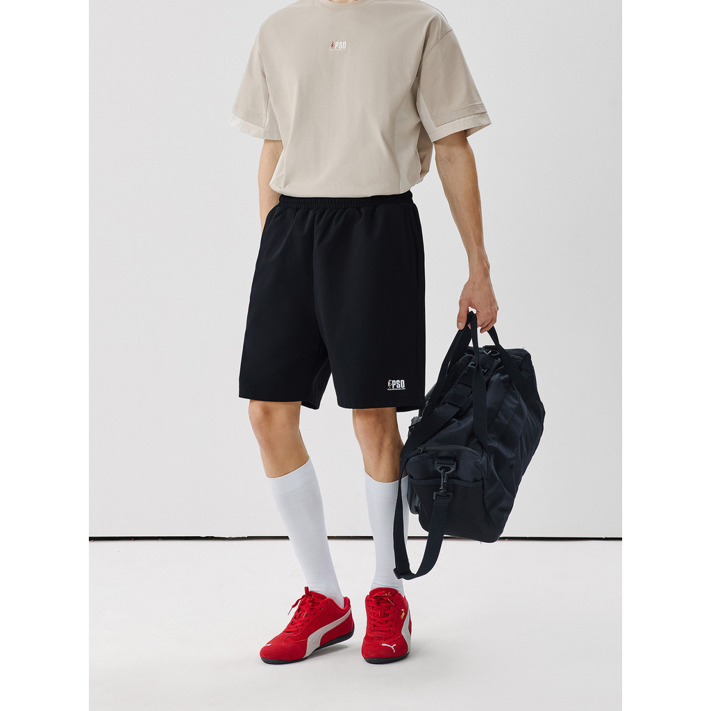 PSO Marca Roupas Masculinas Roupas Femininas Bordadas Esportes Malha Preto Shorts Masculino Verão Casual Praia Cintura M
