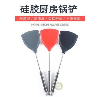 Espátula de silicone com utensílios de cozinha de silicone, cabo longo, espátula de silicone de aço inoxidável, colher d