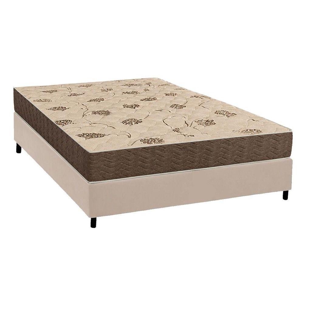 Conjunto Box Viúva: Colchão Espuma Orthoflex D33 Comfortpedic + Base CRC Suede Clean(128x188)