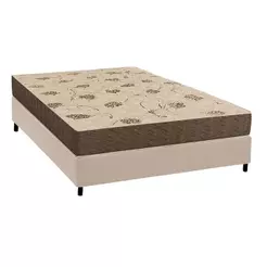 Conjunto Box Viúva: Colchão Espuma Orthoflex D33 Comfortpedic + Base CRC Suede Clean(128x188)