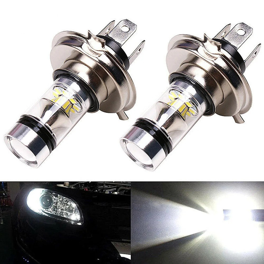 Carro H4 H7 8000K Feixe 20-LED Luz De Nevoeiro Condução DRL Lâmpada Branca Para Acessório Do Automóvel