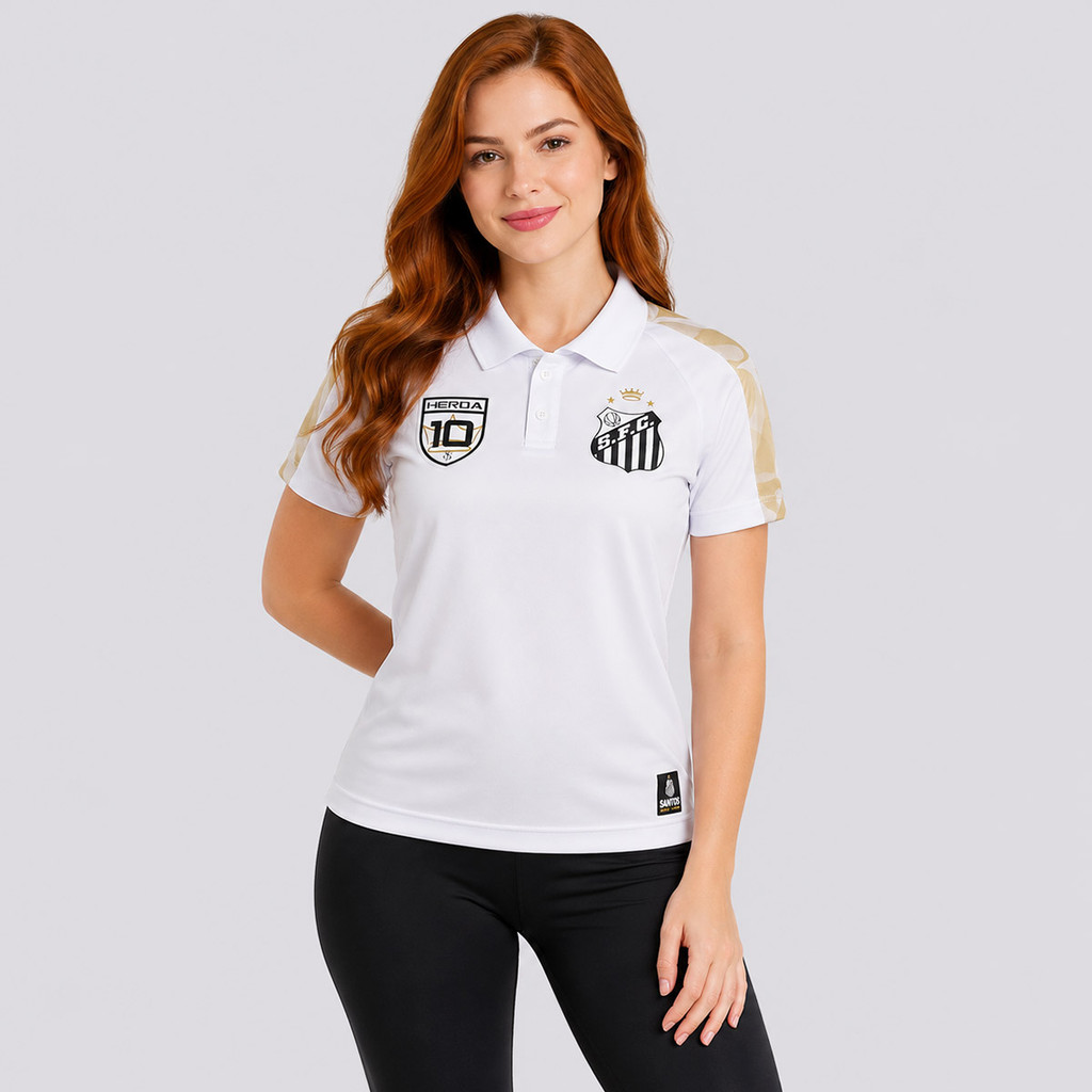 Polo Santos Revell Feminina Branca