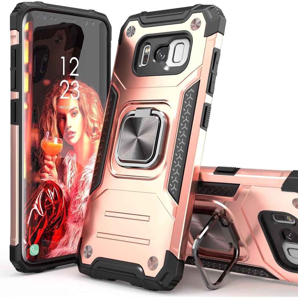 Capa para Galaxy S8, Capa Híbrida Resistente a Quedas com Suporte para Carro, Ca