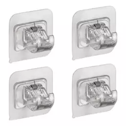 KIT 4 SUPORTES ADESIVOS PARA VARAL SEM FURO SUPORTE PARA CORTINA E BARRA MULTIUSO FIXAÇÃO SUPORTA ATÉ 5KG