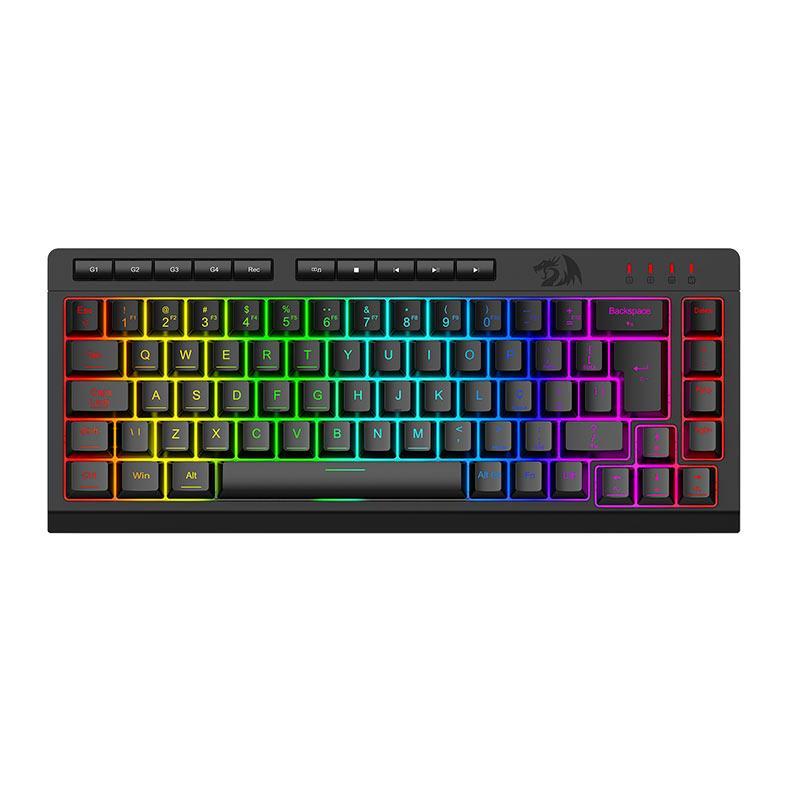 Teclado Membrana Redragon Crescent 68, RGB, 60%, USB, Preto, K519-RGB