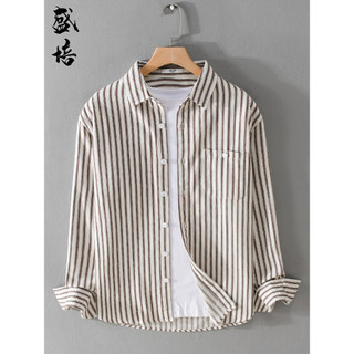 Primavera outono Vertical listrado camisa masculina na moda bonito topo britânico Street Wear camisa de manga comprida j