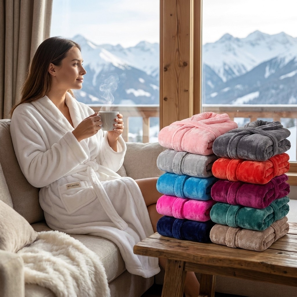 Roupão Feminino ou Masculino Microfibra Plush Adulto Unissex Frio Inverno Super Macio Com Bolso e Faixa Cordão Várias Co