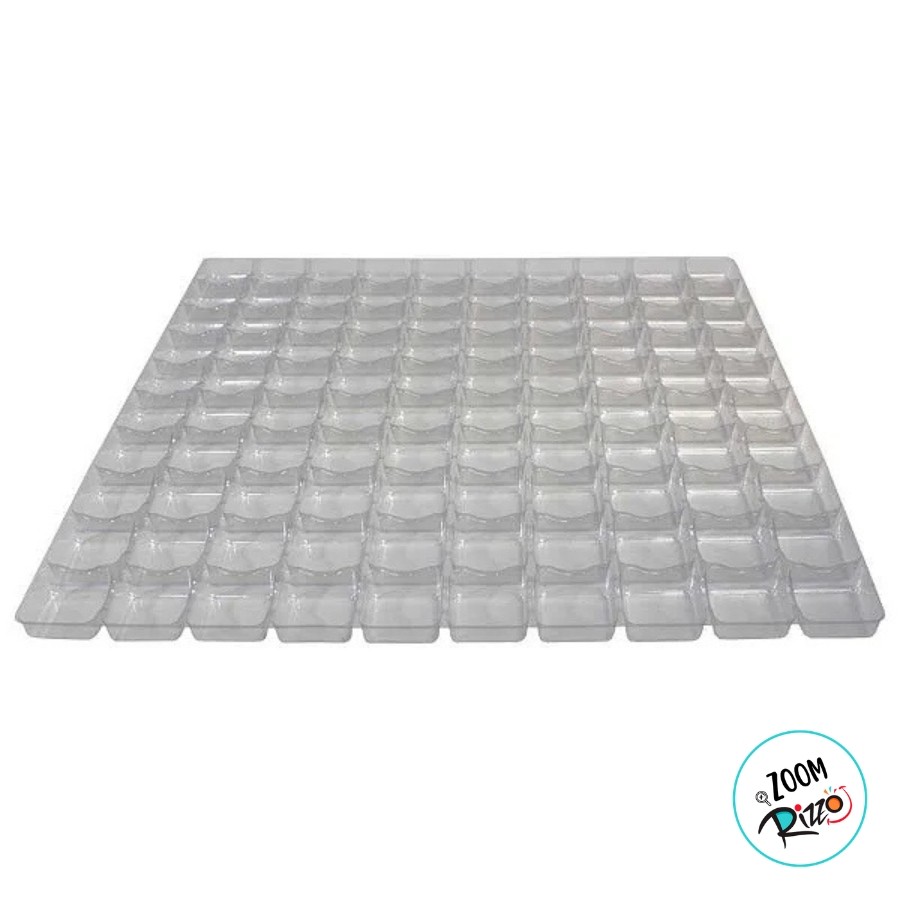 Placa Berço de Acetato para Doces - 100 cavidades de 3,5cm x 3,5cm x 1,5cm - Assk · foto 2