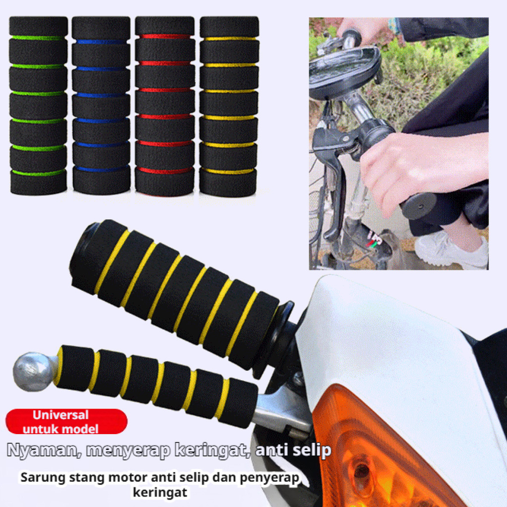 [Design Resistente] [Antiderrapante e Confortável] Manopla de Moto/Espuma/Resistência/Confortável/Alça de Moto/Guiador