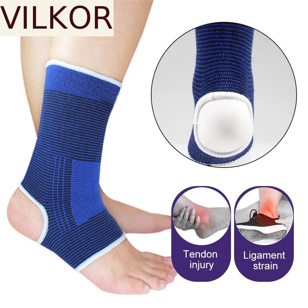 VILKOR Suporte De Tornozelo Para Corrida , Profissional , Azul , Esportivo , Protege Elástico , Cotovelo
