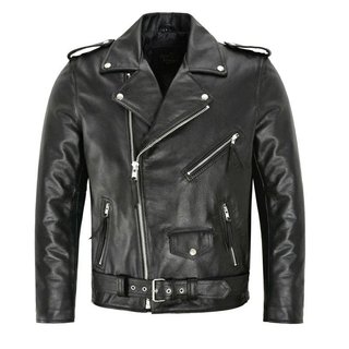 Jaqueta de Couro PU Masculina para Motocicleta, Estilo Slim Fit