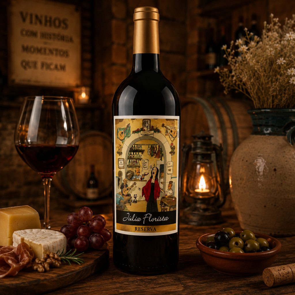 Vinho Português Tinto Meio Seco Reserva Julia Florista 750ml — imagem 2 de 2