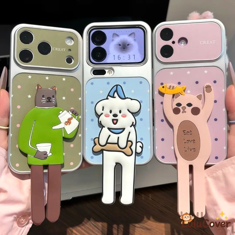 Linda Estrela Bolinhas Gato E Cachorro Capas Dobráveis Para Samsung Galaxy A07 M07 F07 A06 M06 F06 A05S M05 A04S A04E M0