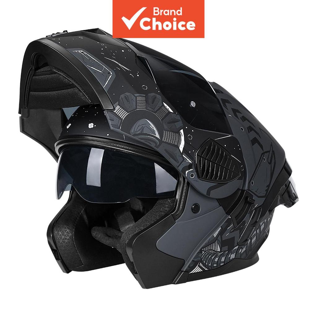 Capacete modular para motocicleta NBTK Plug and Play, instalação sem modificação, viseiras duplas, conjunto completo