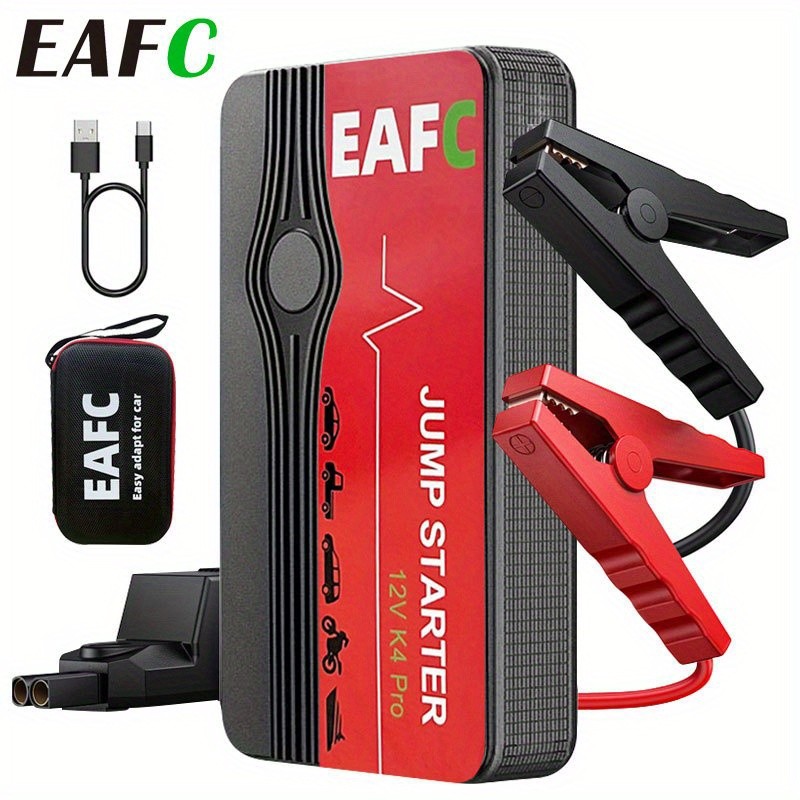 EAFC Nova Atualização Portátil Carro Jump Starter Bateria Power Bank Para Impulsionador De Emergência Dispositivo De Par