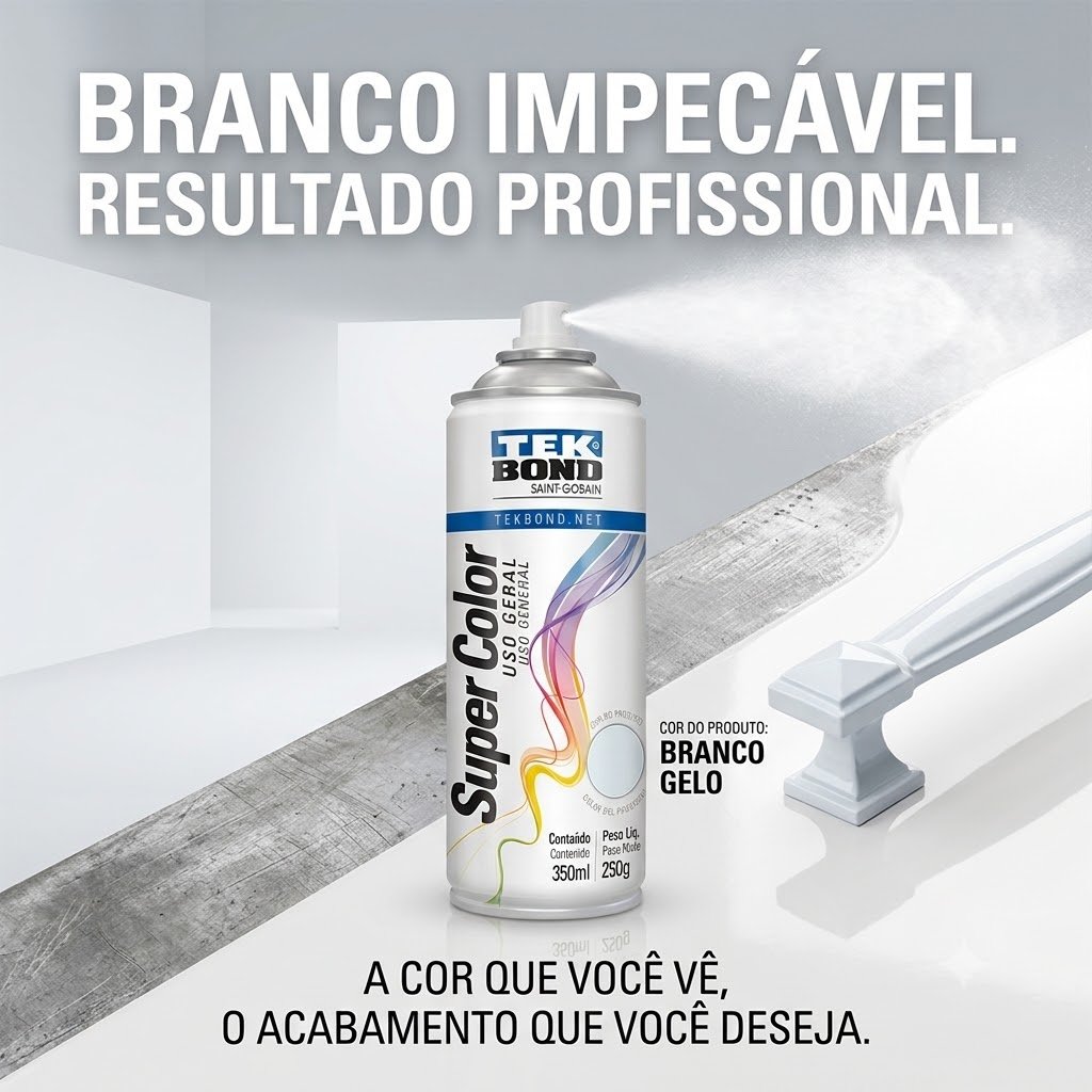 Tinta Spray Tekbond Uso Geral Branco Gelo 350ml Tekbond