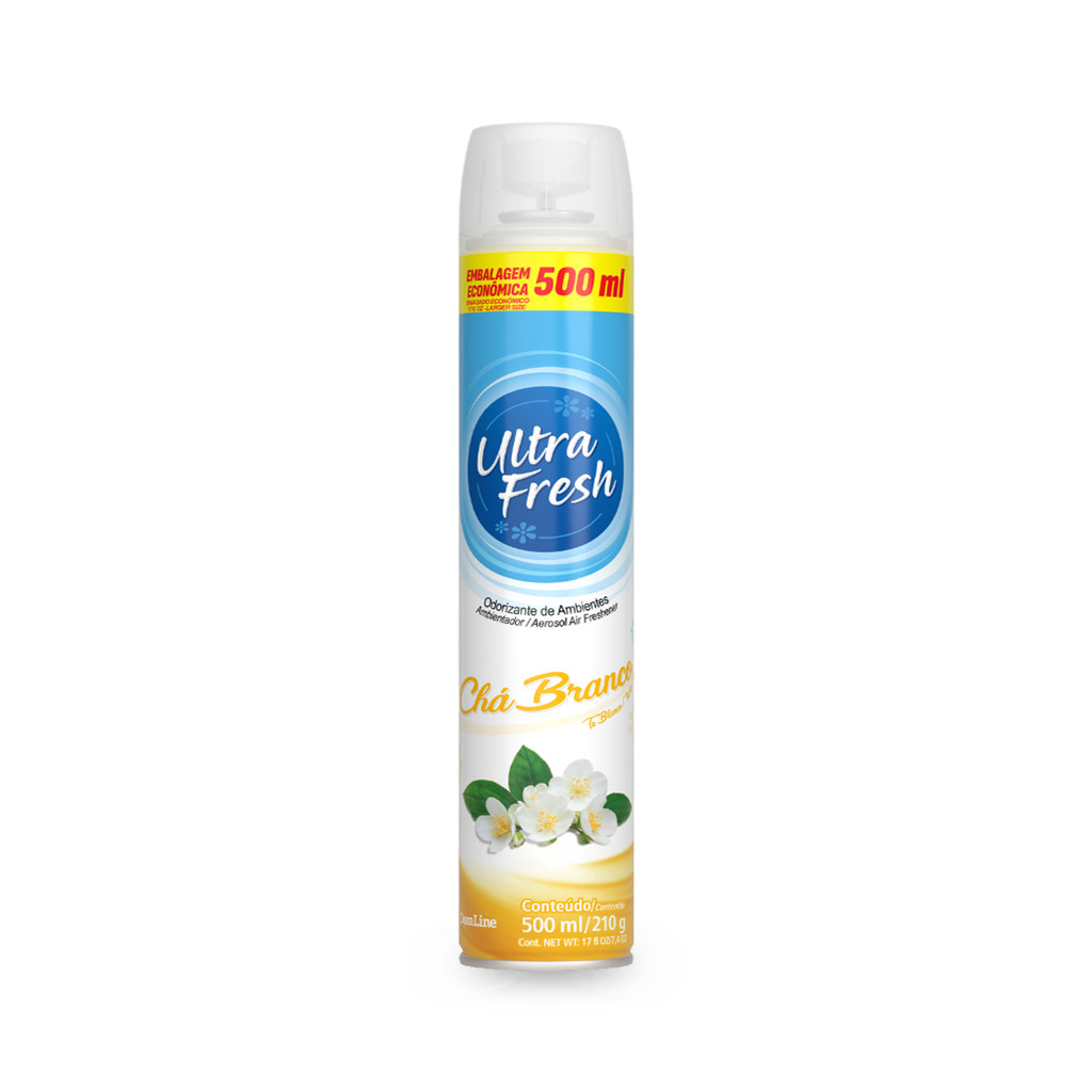 Odorizante de Ambiente Aerossol Chá Branco 500ml Ultra Fresh