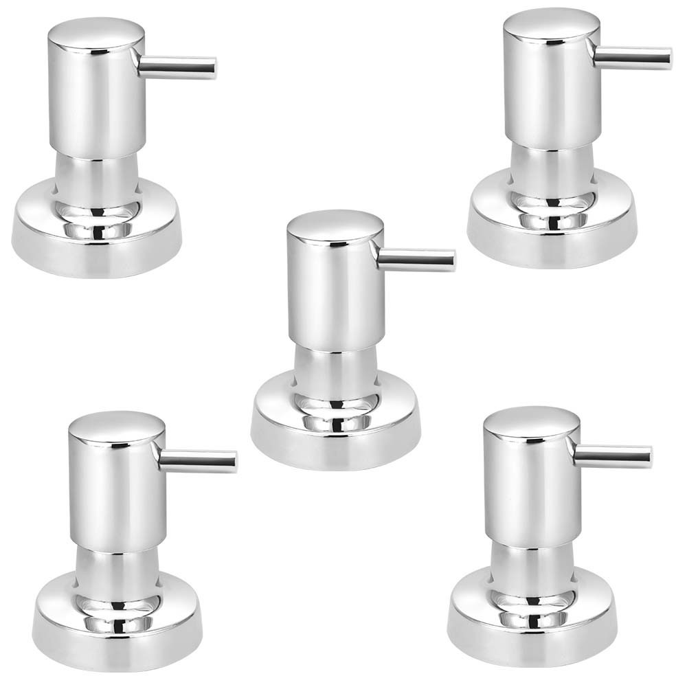 Kit 5 Acabamentos Registro Alavanca ½ Ou ¾ 100% Metal Completo