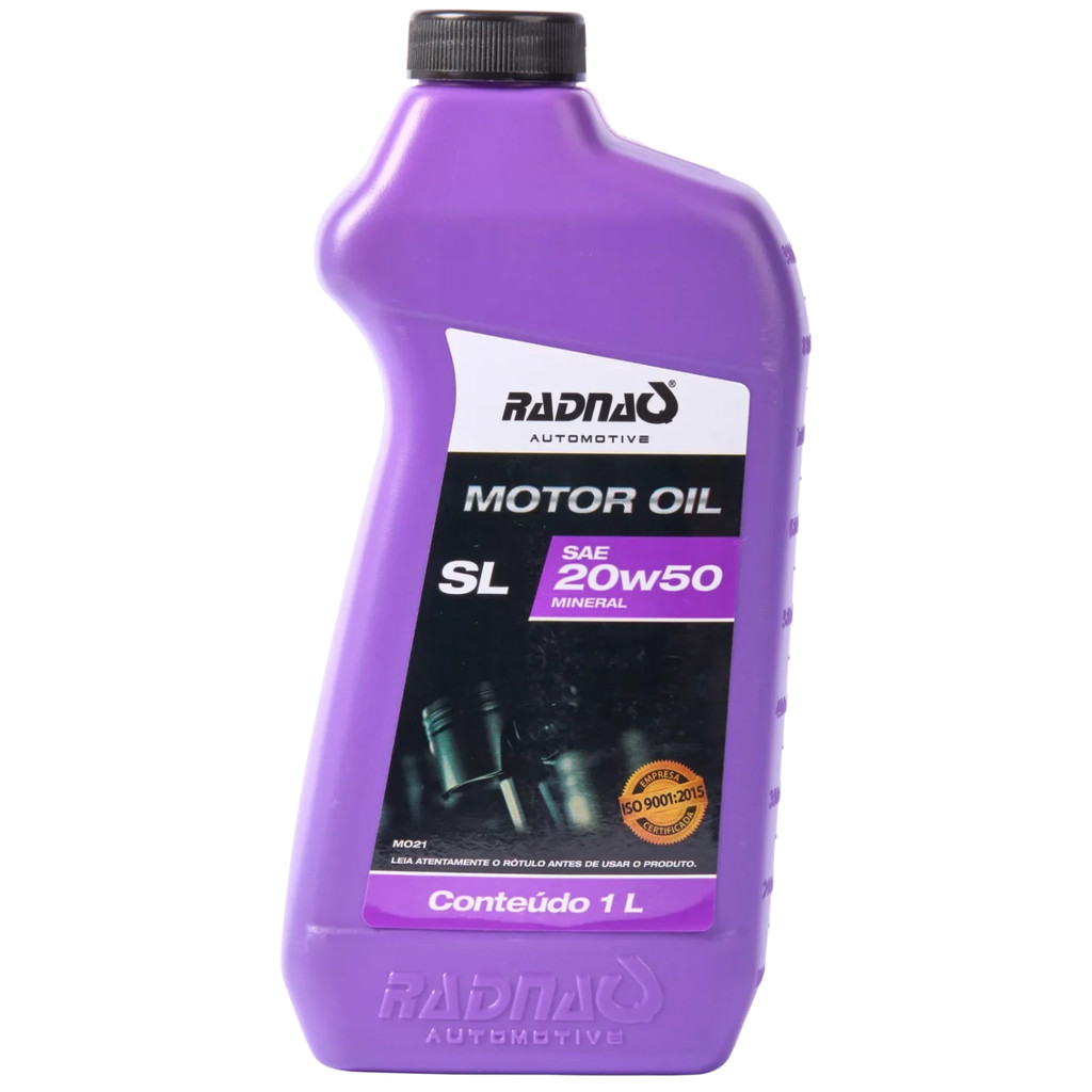 Óleo De Motor Mineral Radnaq 20W50 API SL 1 Litro