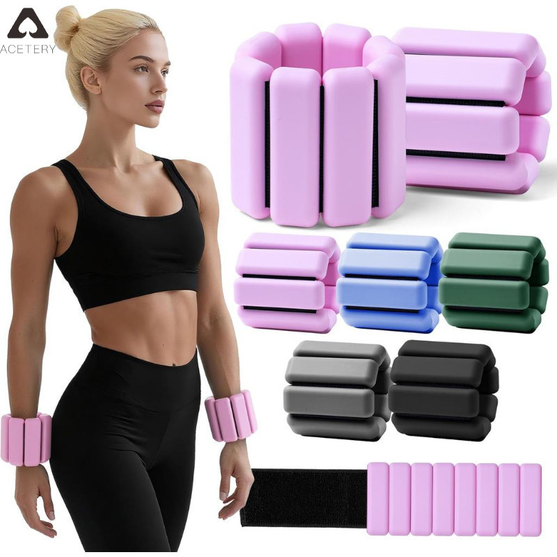 ACETERY Pesos de Pulso e Tornozelo Ajustáveis para Treino Fitness, Caminhada Corrida Yoga e Pilates