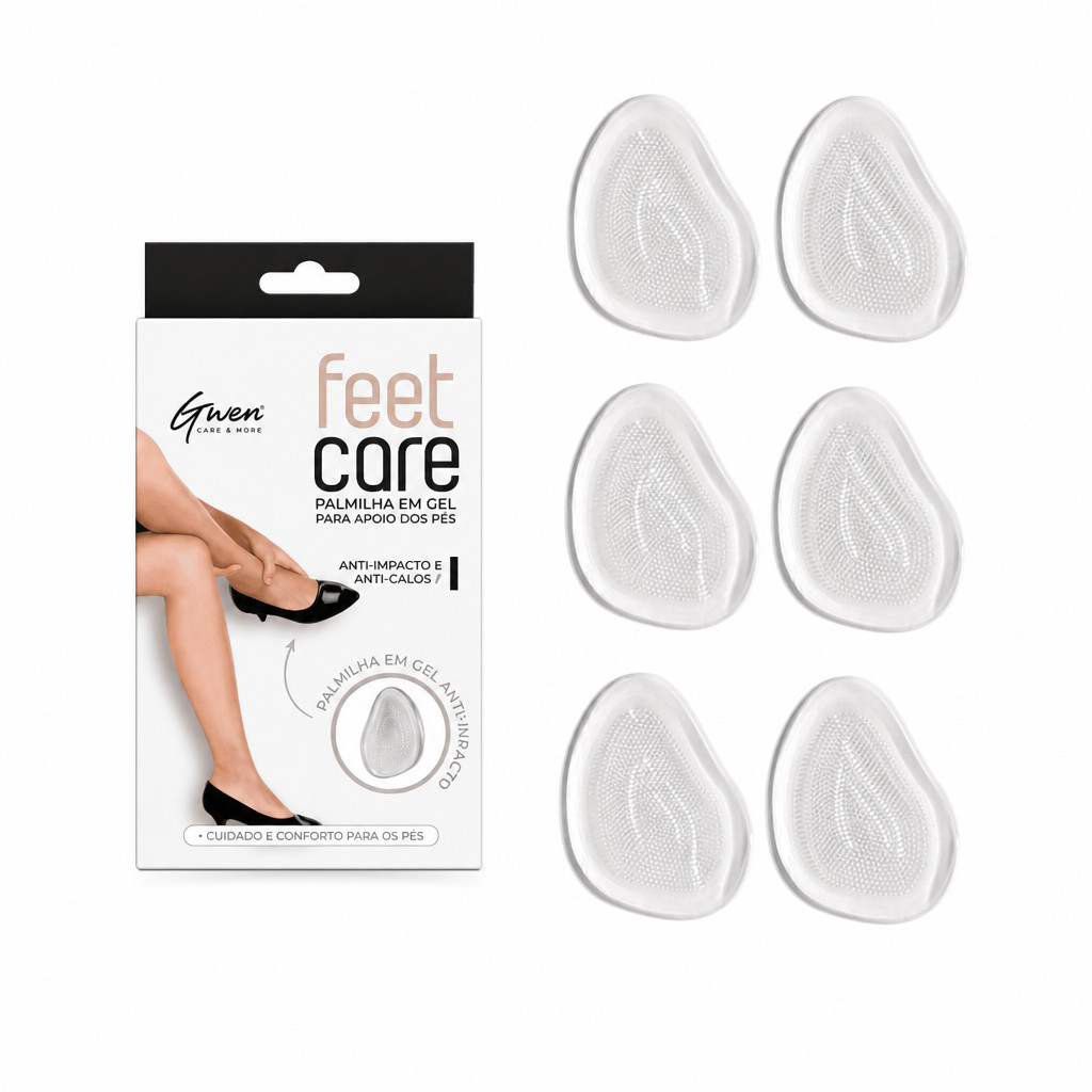 Palmilha em Gel para Salto Alto 6 Unidades (3 Pares) - Anti-Impacto Conforto