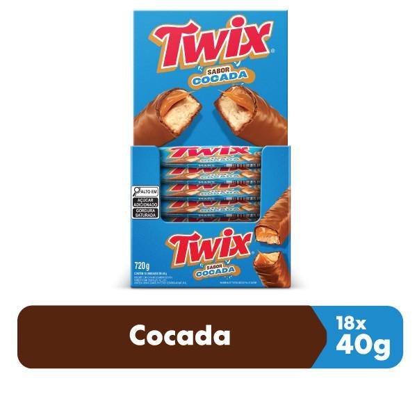Chocolate Twix Sabor Cocada 18 Unidades de 40g