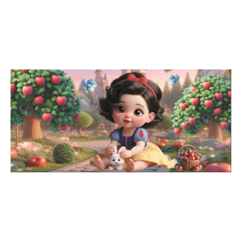Painel Branca de Neve Baby Tecido Sublimado Festa 4x3 5x3 6x3