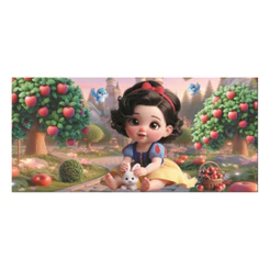 Painel Branca de Neve Baby Tecido Sublimado Festa 4x3 5x3 6x3