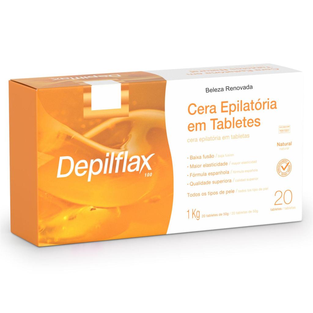 Cera quente tabletes depilatório 1kg Depilflax