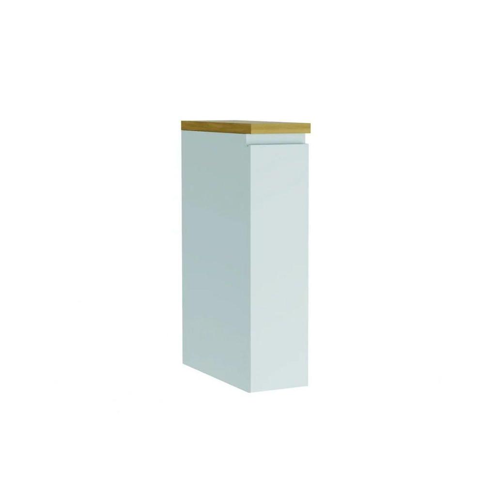 Gabinete de Cozinha Modulado Balcão c/ Tampo Rainha Porta Tempero c/ 1 Porta 20cm Branca/Nature - Nesher